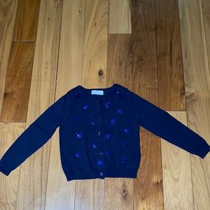 H&M Girls Navy Button Down Cardigan Sweater 100% Cotton Comfy size 2-4Y